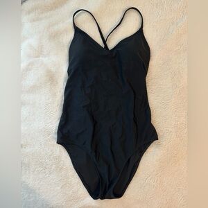 Aerie One Piece Swimsuit Black Size M Long